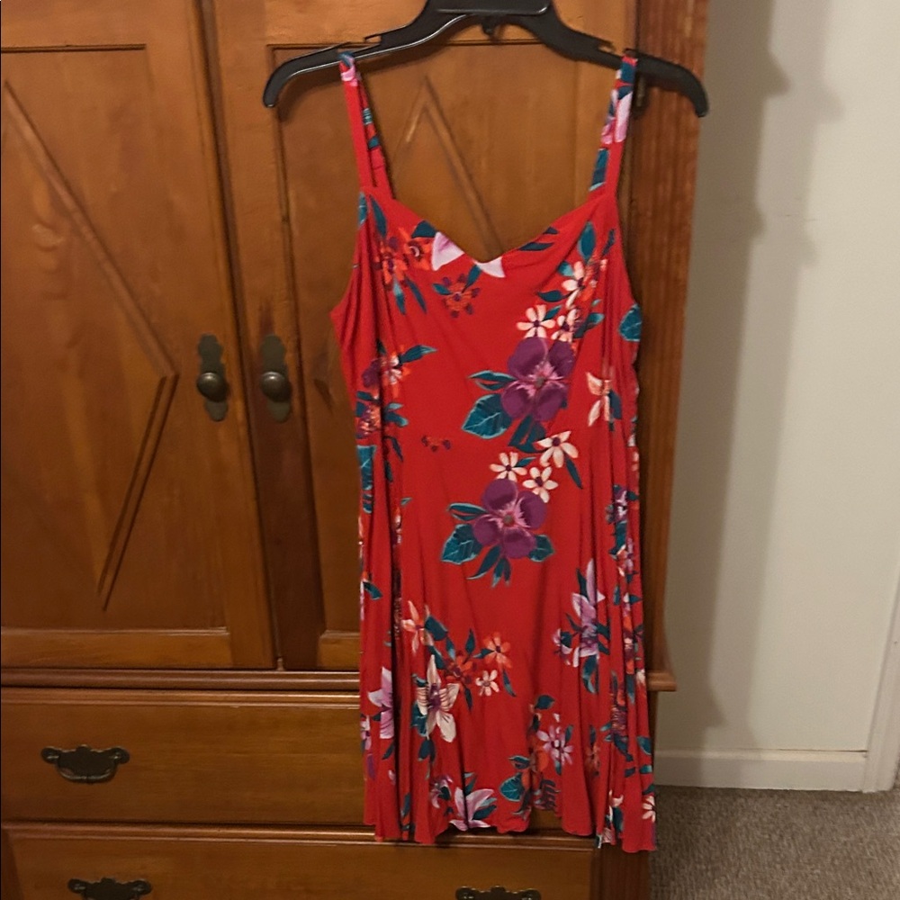 Old Navy Red Floral Dress